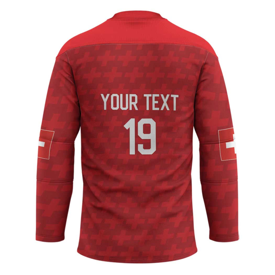 Custom World Football 2026 Switzerland Hockey Jersey Schweiz Hopp Schwiiz - Wonder Print Shop