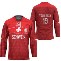 Custom World Football 2026 Switzerland Hockey Jersey Schweiz Hopp Schwiiz - Wonder Print Shop