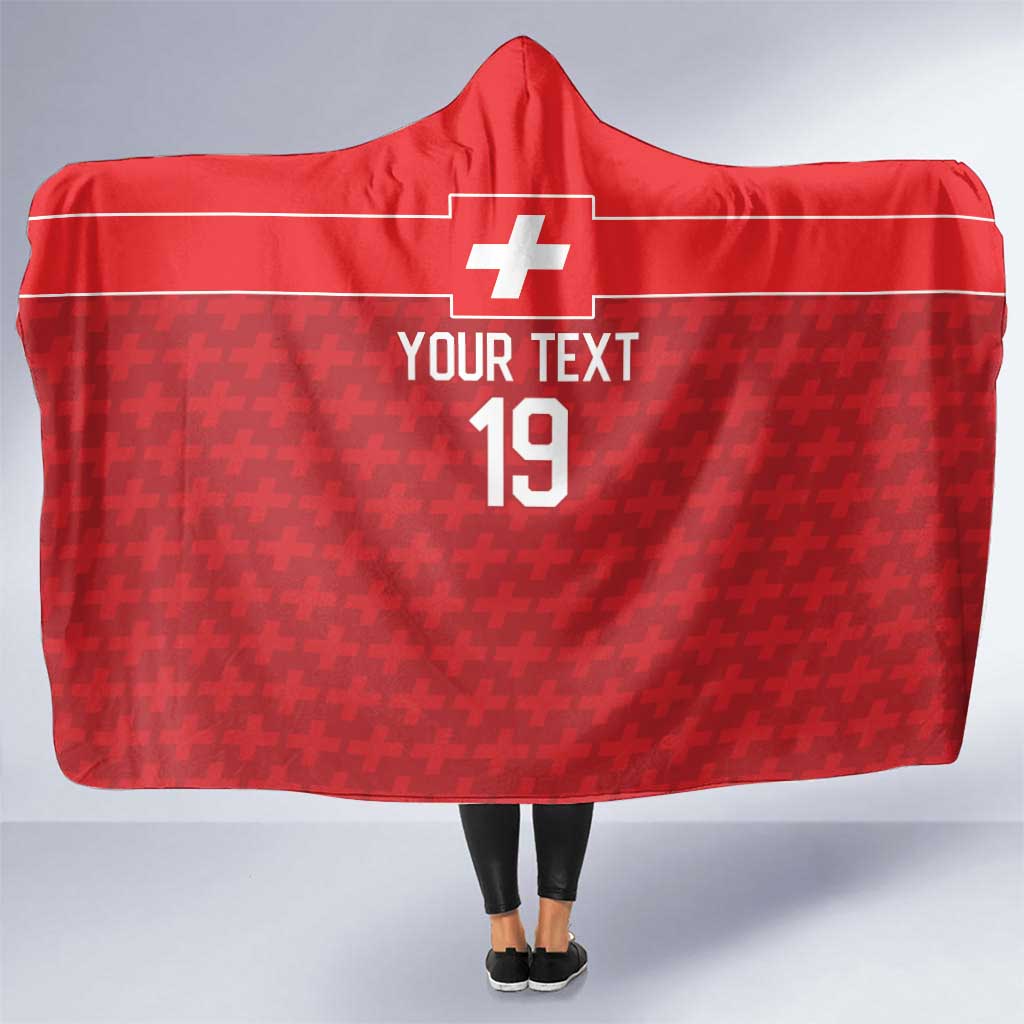 Custom World Football 2026 Switzerland Hooded Blanket Schweiz Hopp Schwiiz - Wonder Print Shop