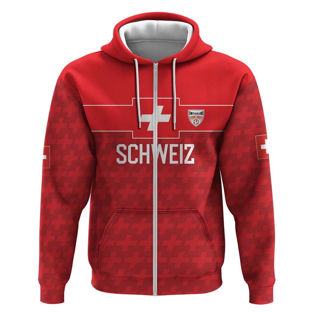 Custom World Football 2026 Switzerland Hoodie Schweiz Hopp Schwiiz - Wonder Print Shop