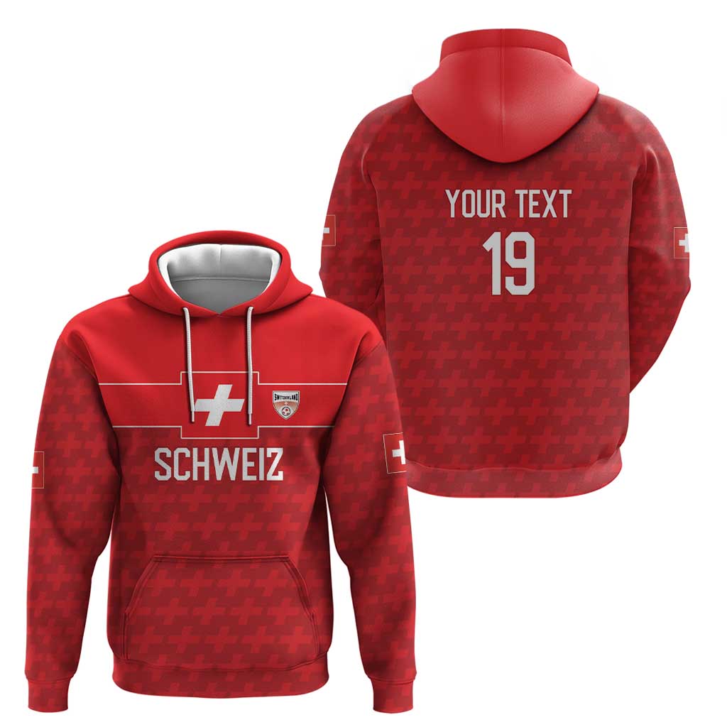 Custom World Football 2026 Switzerland Hoodie Schweiz Hopp Schwiiz - Wonder Print Shop