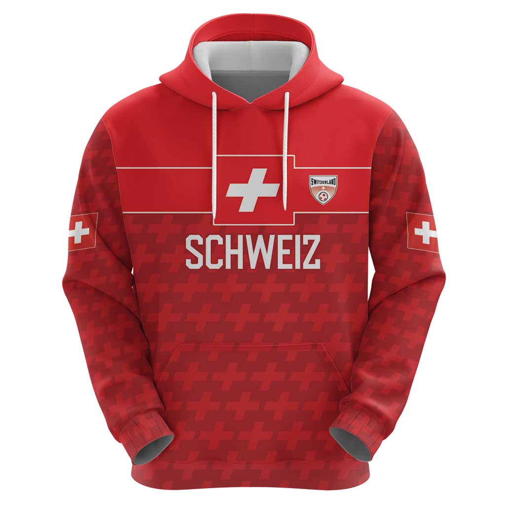 Custom World Football 2026 Switzerland Hoodie Schweiz Hopp Schwiiz - Wonder Print Shop