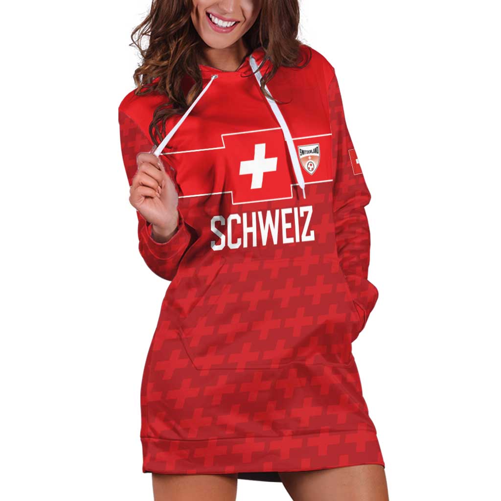 Custom World Football 2026 Switzerland Hoodie Dress Schweiz Hopp Schwiiz - Wonder Print Shop