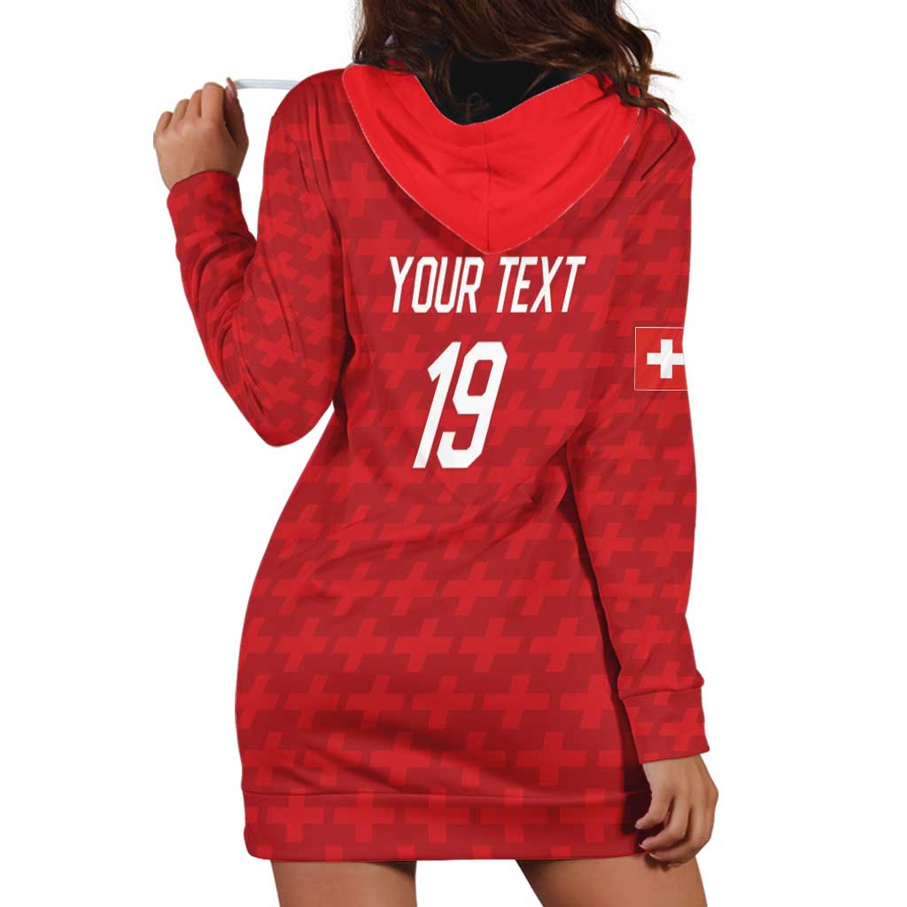 Custom World Football 2026 Switzerland Hoodie Dress Schweiz Hopp Schwiiz - Wonder Print Shop