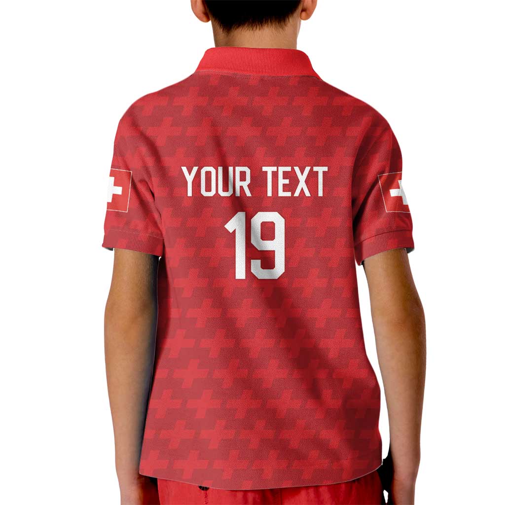 Custom World Football 2026 Switzerland Kid Polo Shirt Schweiz Hopp Schwiiz - Wonder Print Shop
