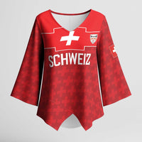 Custom World Football 2026 Switzerland Kimono Sleeve Blouse Schweiz Hopp Schwiiz - Wonder Print Shop