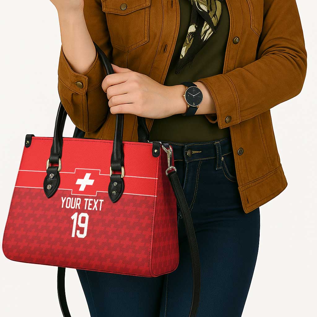 Custom World Football 2026 Switzerland Leather Bag Schweiz Hopp Schwiiz - Wonder Print Shop