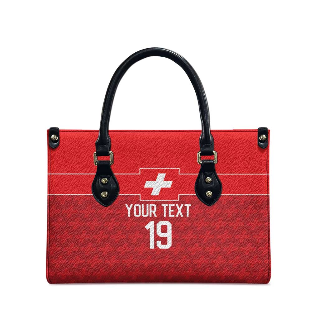 Custom World Football 2026 Switzerland Leather Bag Schweiz Hopp Schwiiz - Wonder Print Shop