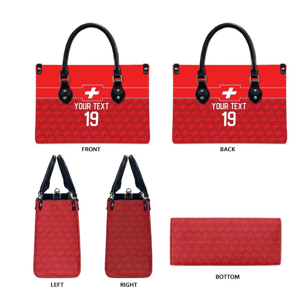 Custom World Football 2026 Switzerland Leather Bag Schweiz Hopp Schwiiz - Wonder Print Shop