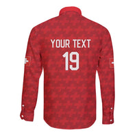 Custom World Football 2026 Switzerland Long Sleeve Button Shirt Schweiz Hopp Schwiiz - Wonder Print Shop