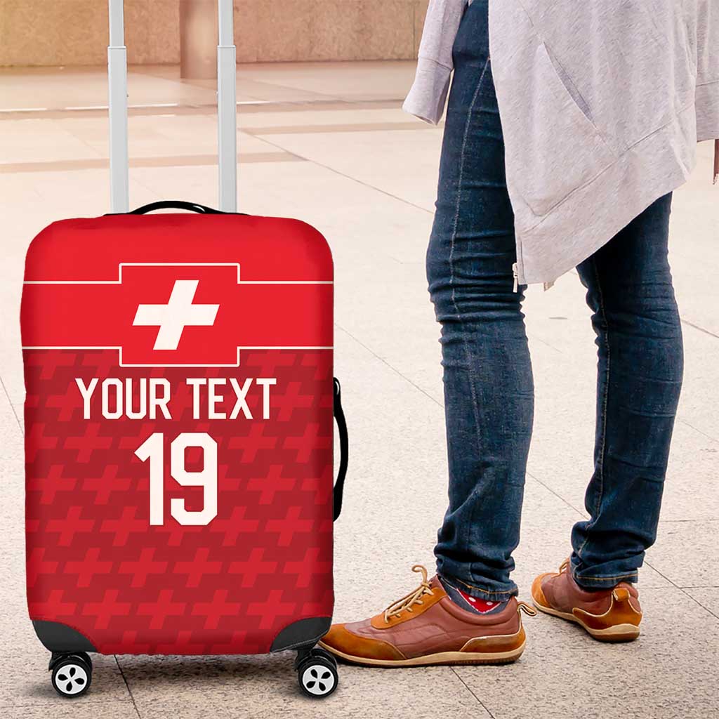 Custom World Football 2026 Switzerland Luggage Cover Schweiz Hopp Schwiiz - Wonder Print Shop