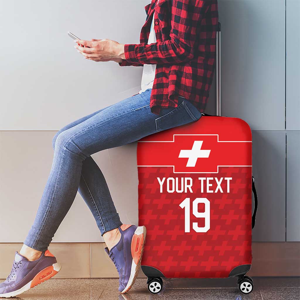 Custom World Football 2026 Switzerland Luggage Cover Schweiz Hopp Schwiiz - Wonder Print Shop