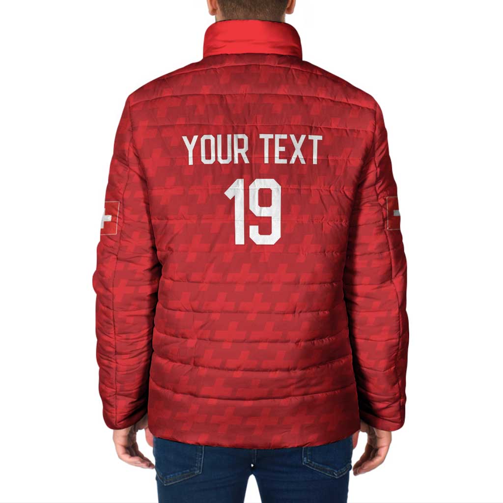 Custom World Football 2026 Switzerland Padded Jacket Schweiz Hopp Schwiiz - Wonder Print Shop
