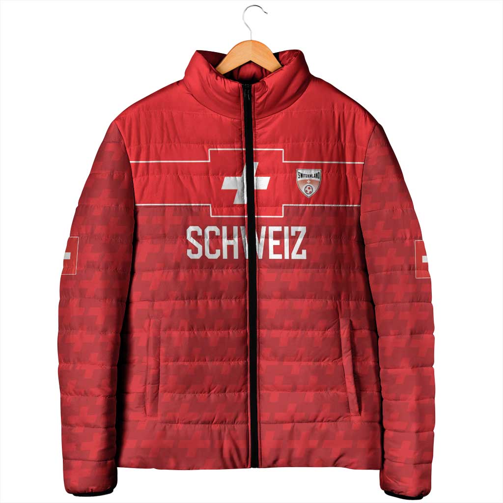 Custom World Football 2026 Switzerland Padded Jacket Schweiz Hopp Schwiiz - Wonder Print Shop