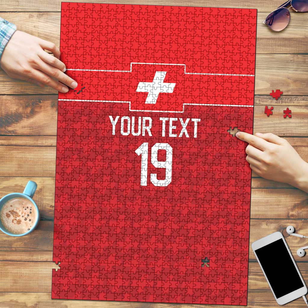 Custom World Football 2026 Switzerland Puzzle Schweiz Hopp Schwiiz - Wonder Print Shop