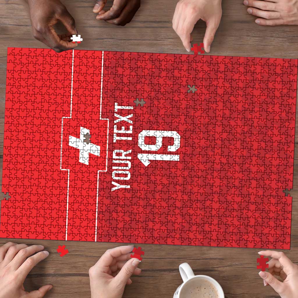 Custom World Football 2026 Switzerland Puzzle Schweiz Hopp Schwiiz - Wonder Print Shop