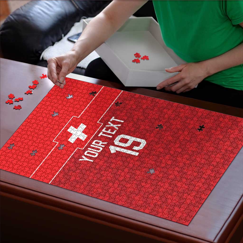 Custom World Football 2026 Switzerland Puzzle Schweiz Hopp Schwiiz - Wonder Print Shop