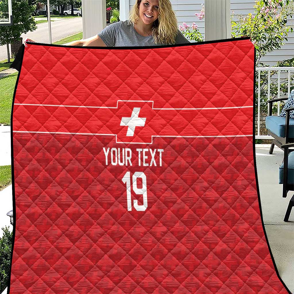 Custom World Football 2026 Switzerland Quilt Schweiz Hopp Schwiiz - Wonder Print Shop