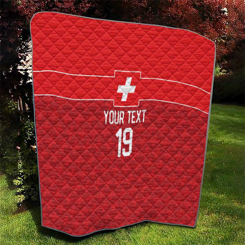 Custom World Football 2026 Switzerland Quilt Schweiz Hopp Schwiiz - Wonder Print Shop