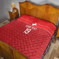 Custom World Football 2026 Switzerland Quilt Schweiz Hopp Schwiiz - Wonder Print Shop
