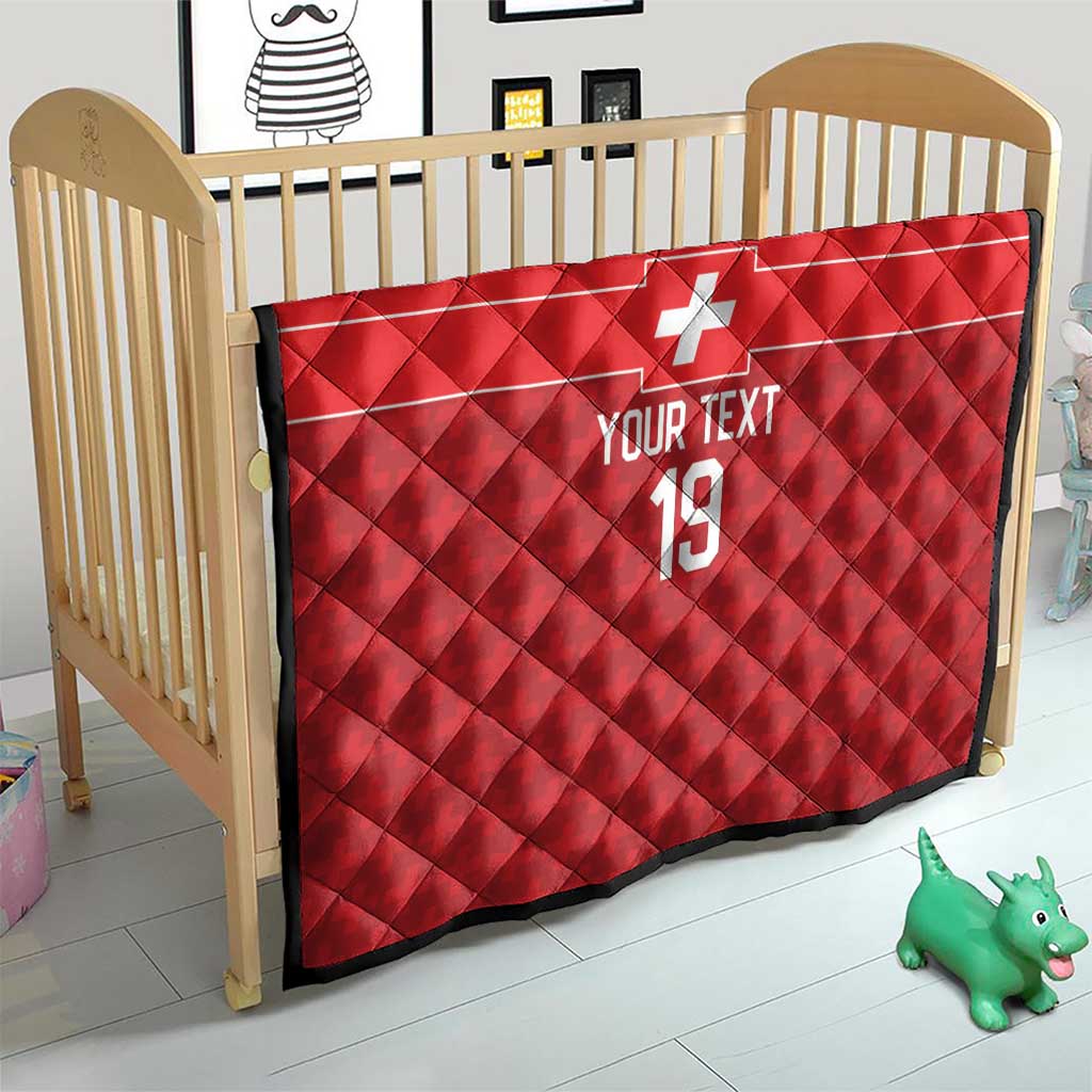 Custom World Football 2026 Switzerland Quilt Schweiz Hopp Schwiiz - Wonder Print Shop