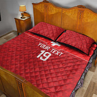 Custom World Football 2026 Switzerland Quilt Bed Set Schweiz Hopp Schwiiz - Wonder Print Shop