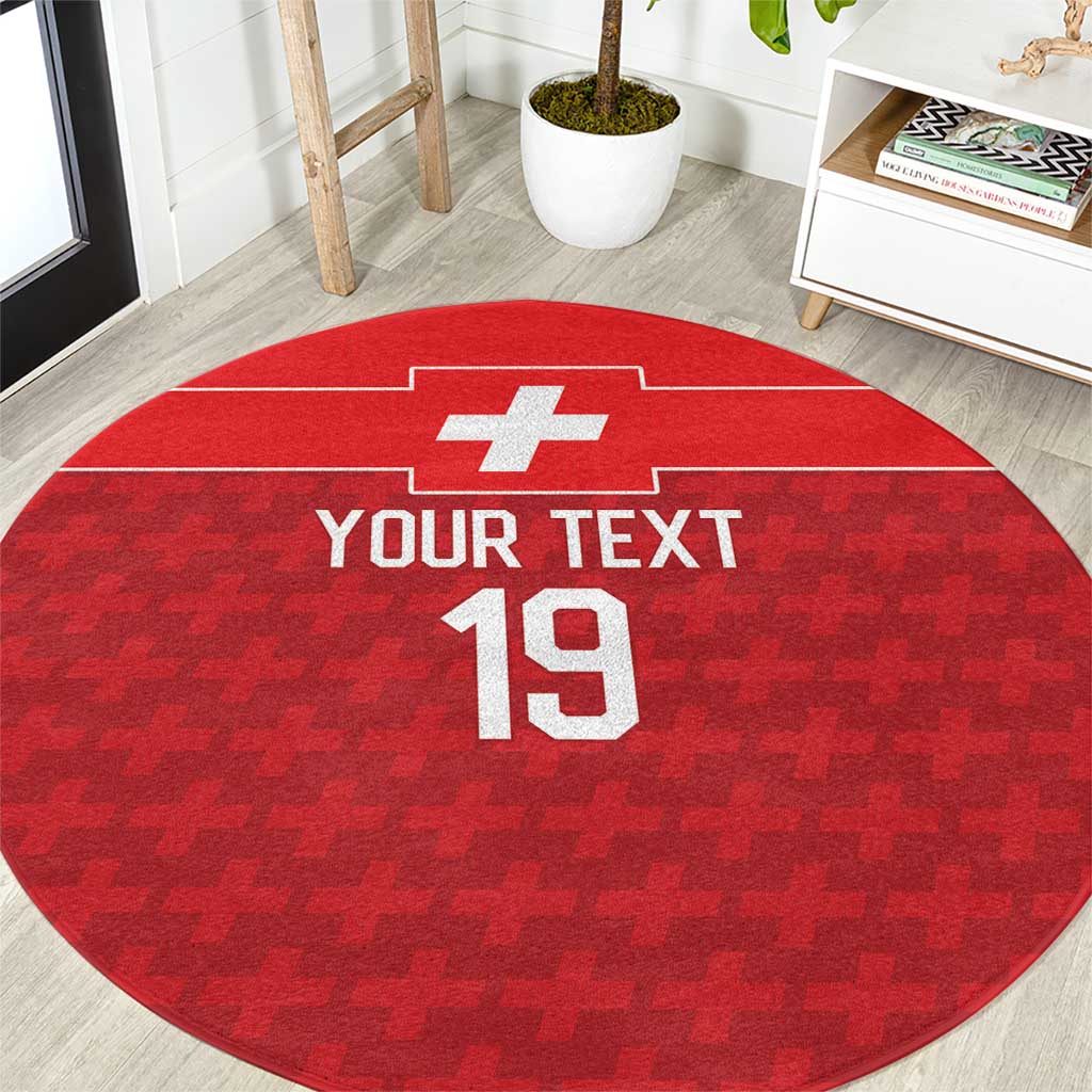 Custom World Football 2026 Switzerland Round Carpet Schweiz Hopp Schwiiz - Wonder Print Shop