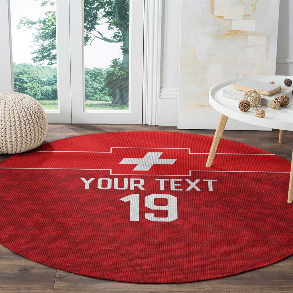 Custom World Football 2026 Switzerland Round Carpet Schweiz Hopp Schwiiz - Wonder Print Shop