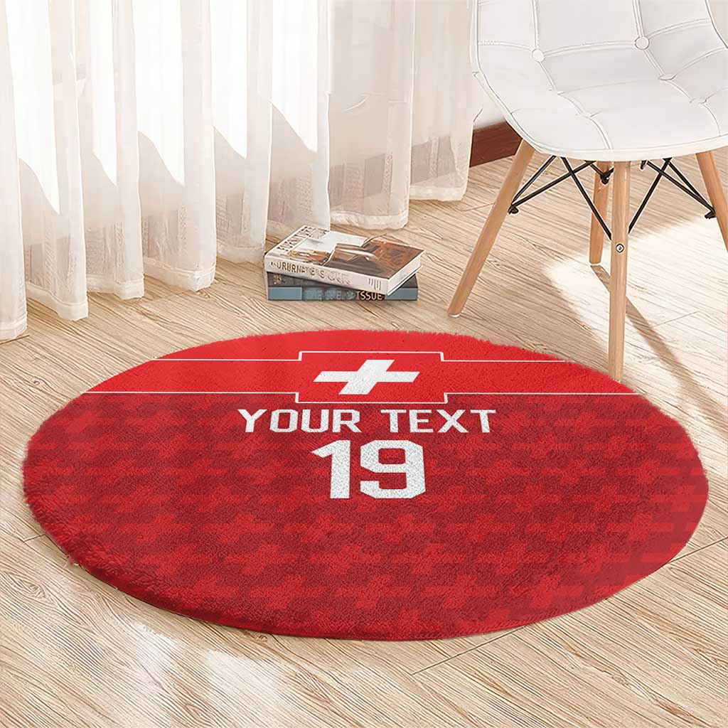 Custom World Football 2026 Switzerland Round Carpet Schweiz Hopp Schwiiz - Wonder Print Shop