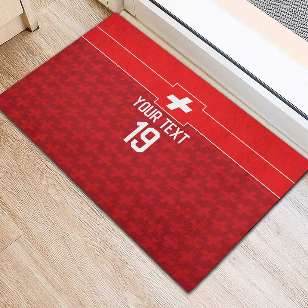 Custom World Football 2026 Switzerland Rubber Doormat Schweiz Hopp Schwiiz - Wonder Print Shop