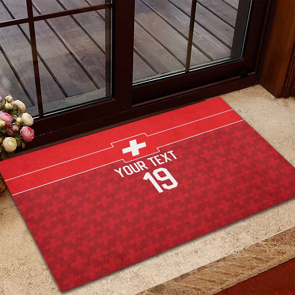 Custom World Football 2026 Switzerland Rubber Doormat Schweiz Hopp Schwiiz - Wonder Print Shop