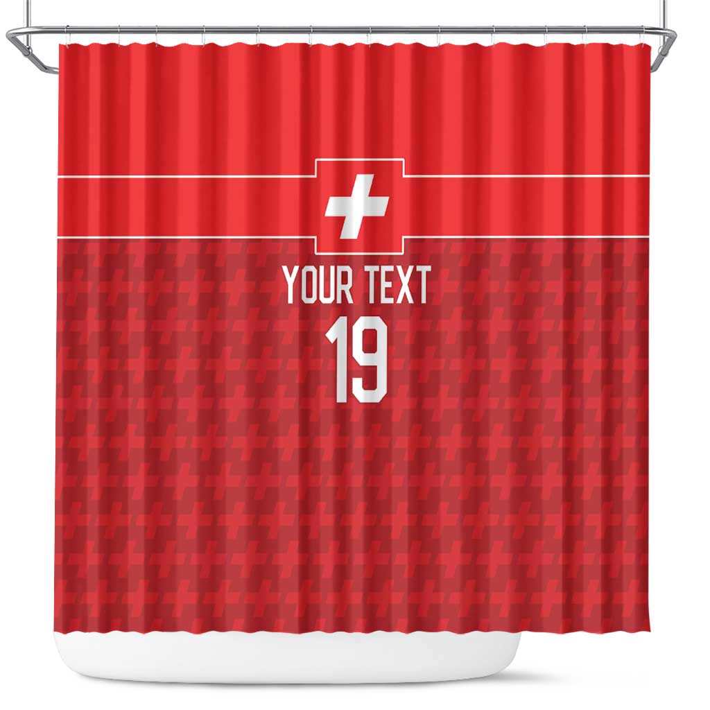 Custom World Football 2026 Switzerland Shower Curtain Schweiz Hopp Schwiiz - Wonder Print Shop