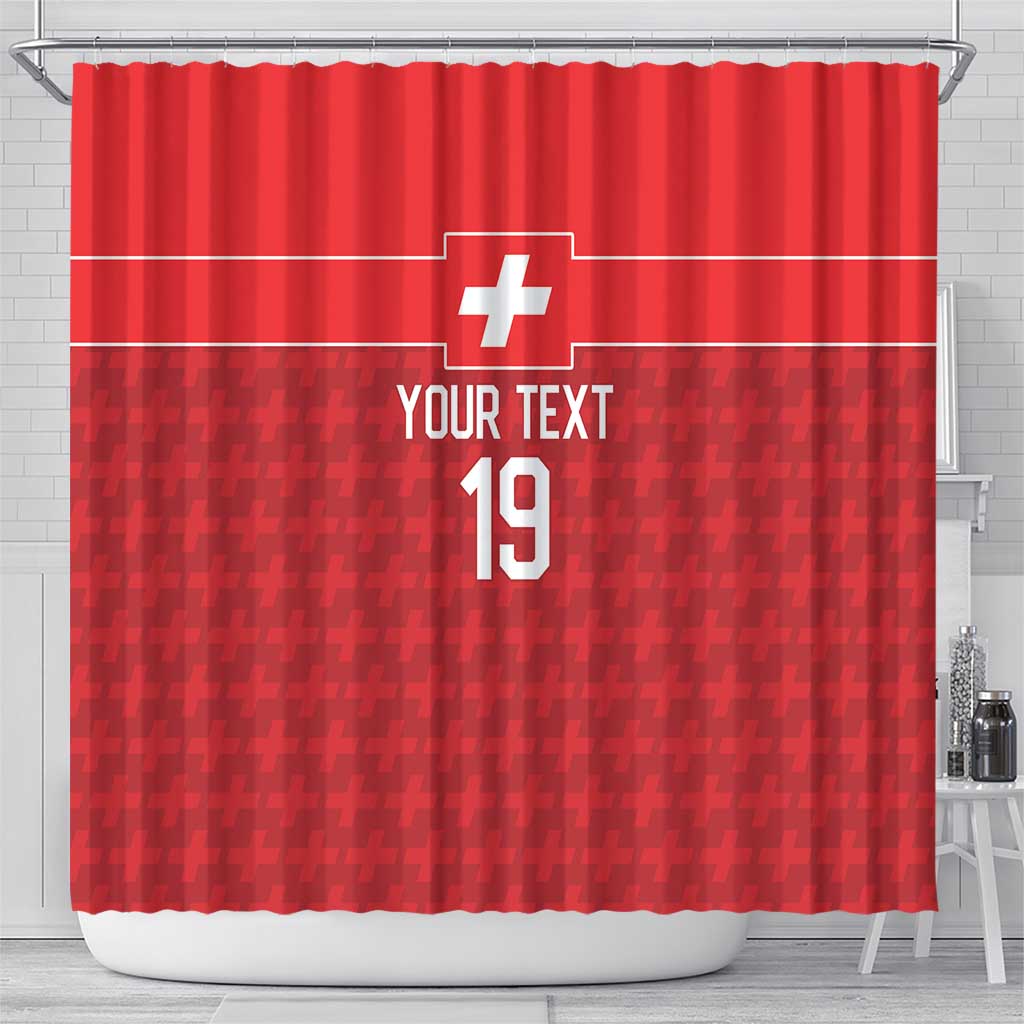 Custom World Football 2026 Switzerland Shower Curtain Schweiz Hopp Schwiiz - Wonder Print Shop