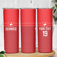 Custom World Football 2026 Switzerland Skinny Tumbler Schweiz Hopp Schwiiz - Wonder Print Shop