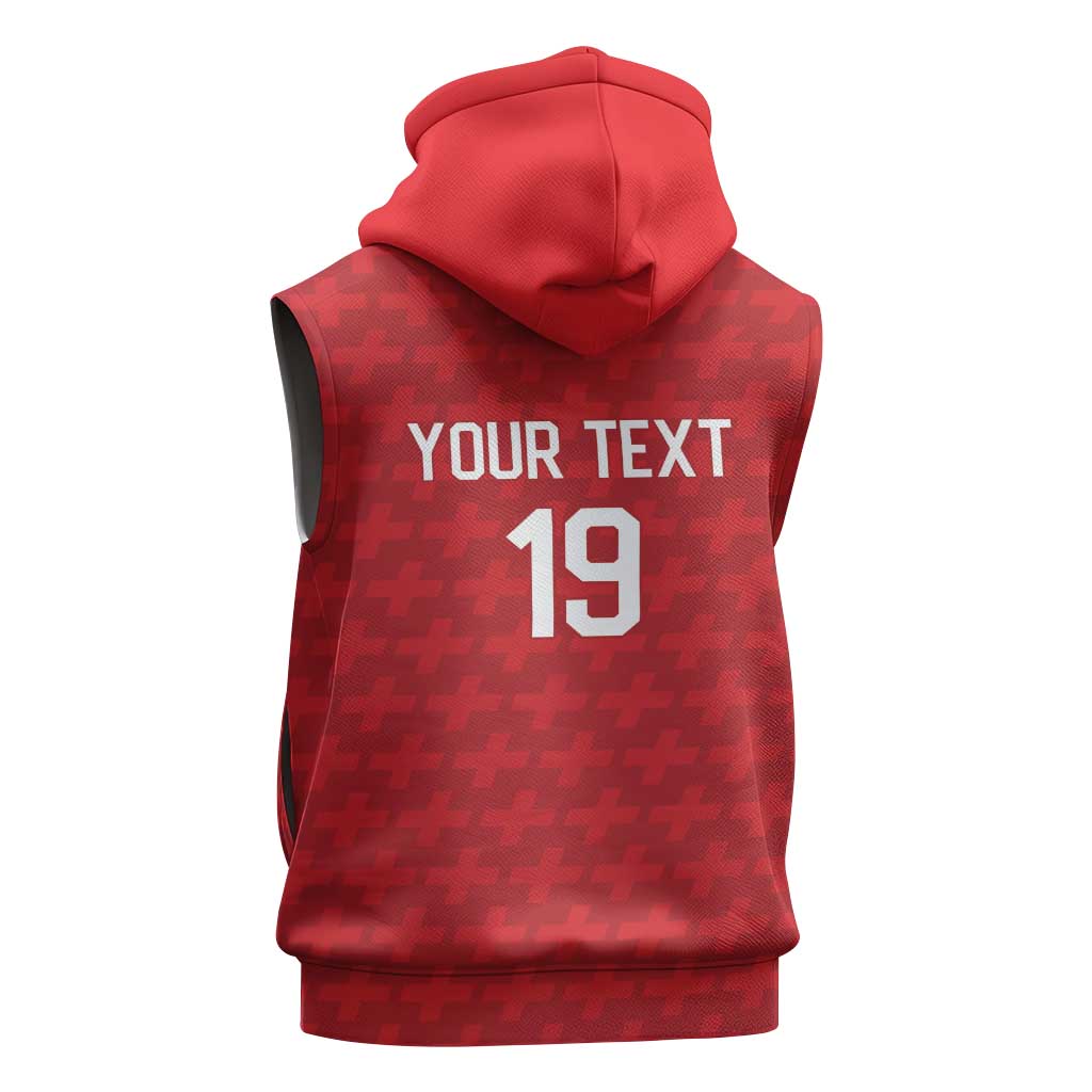 Custom World Football 2026 Switzerland Sleeveless Hoodie Schweiz Hopp Schwiiz - Wonder Print Shop
