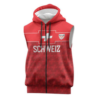 Custom World Football 2026 Switzerland Sleeveless Zip Hoodie Schweiz Hopp Schwiiz - Wonder Print Shop