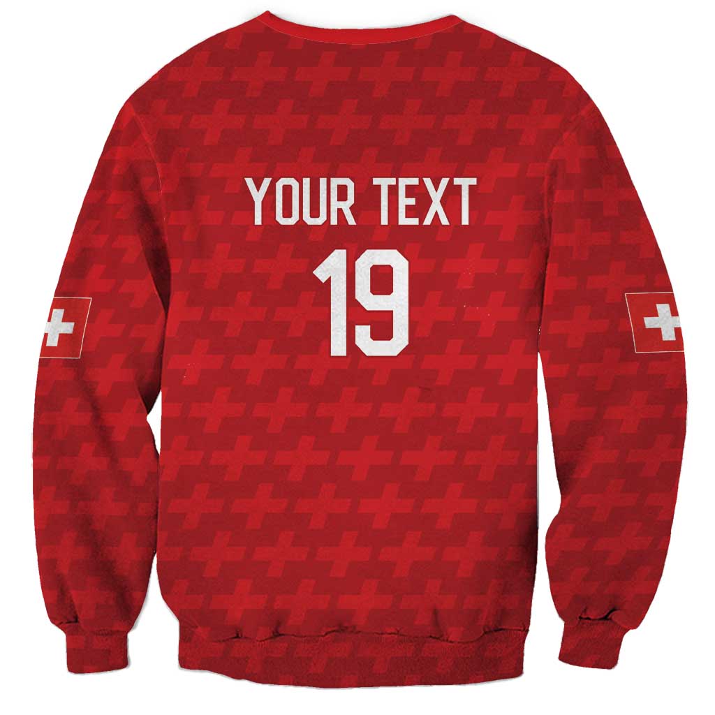 Custom World Football 2026 Switzerland Sweatshirt Schweiz Hopp Schwiiz - Wonder Print Shop