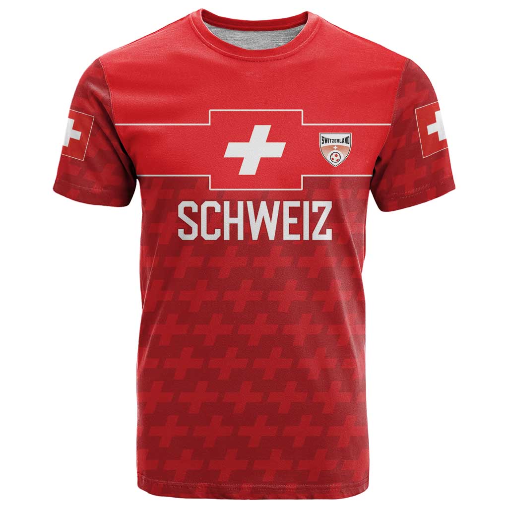 Custom World Football 2026 Switzerland T Shirt Schweiz Hopp Schwiiz - Wonder Print Shop