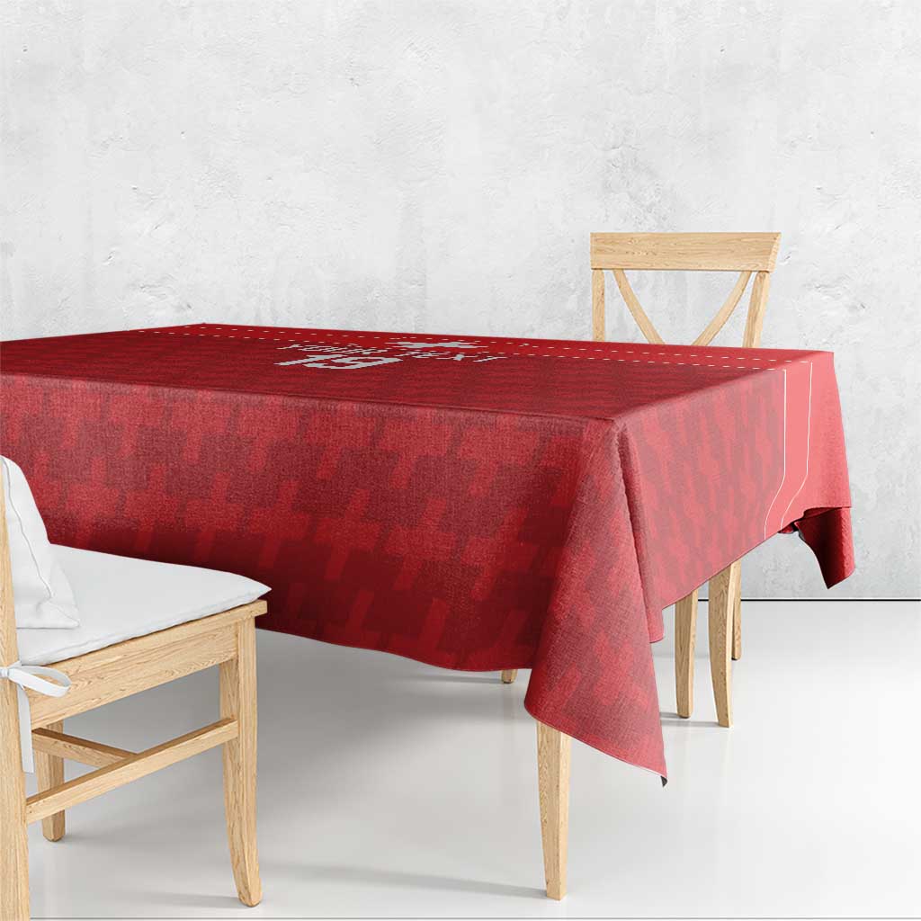 Custom World Football 2026 Switzerland Tablecloth Schweiz Hopp Schwiiz - Wonder Print Shop