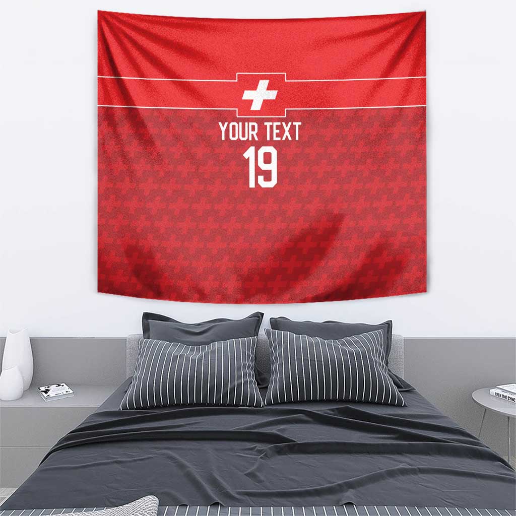 Custom World Football 2026 Switzerland Tapestry Schweiz Hopp Schwiiz - Wonder Print Shop