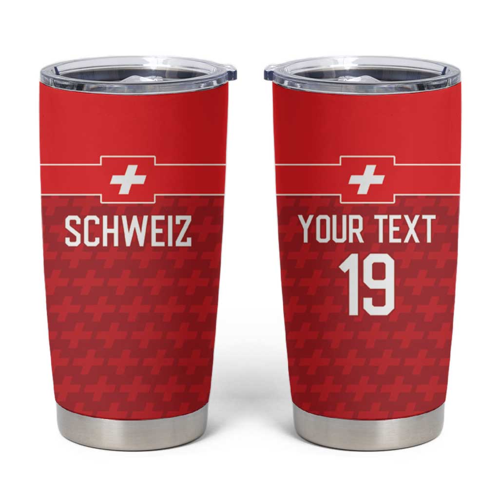 Custom World Football 2026 Switzerland Tumbler Cup Schweiz Hopp Schwiiz - Wonder Print Shop
