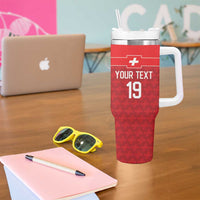 Custom World Football 2026 Switzerland Tumbler With Handle Schweiz Hopp Schwiiz - Wonder Print Shop