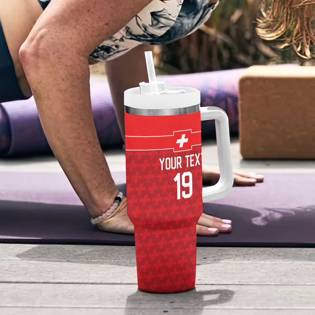 Custom World Football 2026 Switzerland Tumbler With Handle Schweiz Hopp Schwiiz - Wonder Print Shop