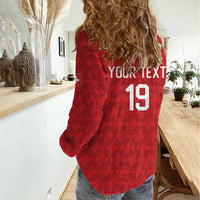 Custom World Football 2026 Switzerland Women Casual Shirt Schweiz Hopp Schwiiz - Wonder Print Shop