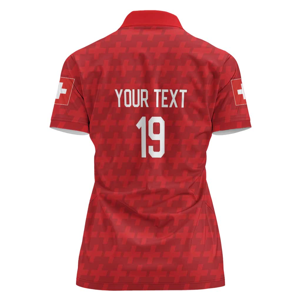 Custom World Football 2026 Switzerland Women Polo Shirt Schweiz Hopp Schwiiz - Wonder Print Shop