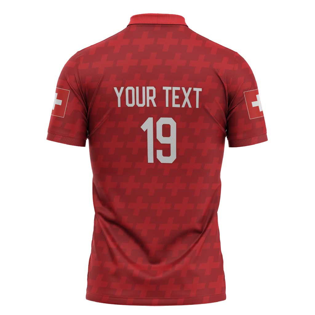 Custom World Football 2026 Switzerland Zipper Polo Shirt Schweiz Hopp Schwiiz - Wonder Print Shop