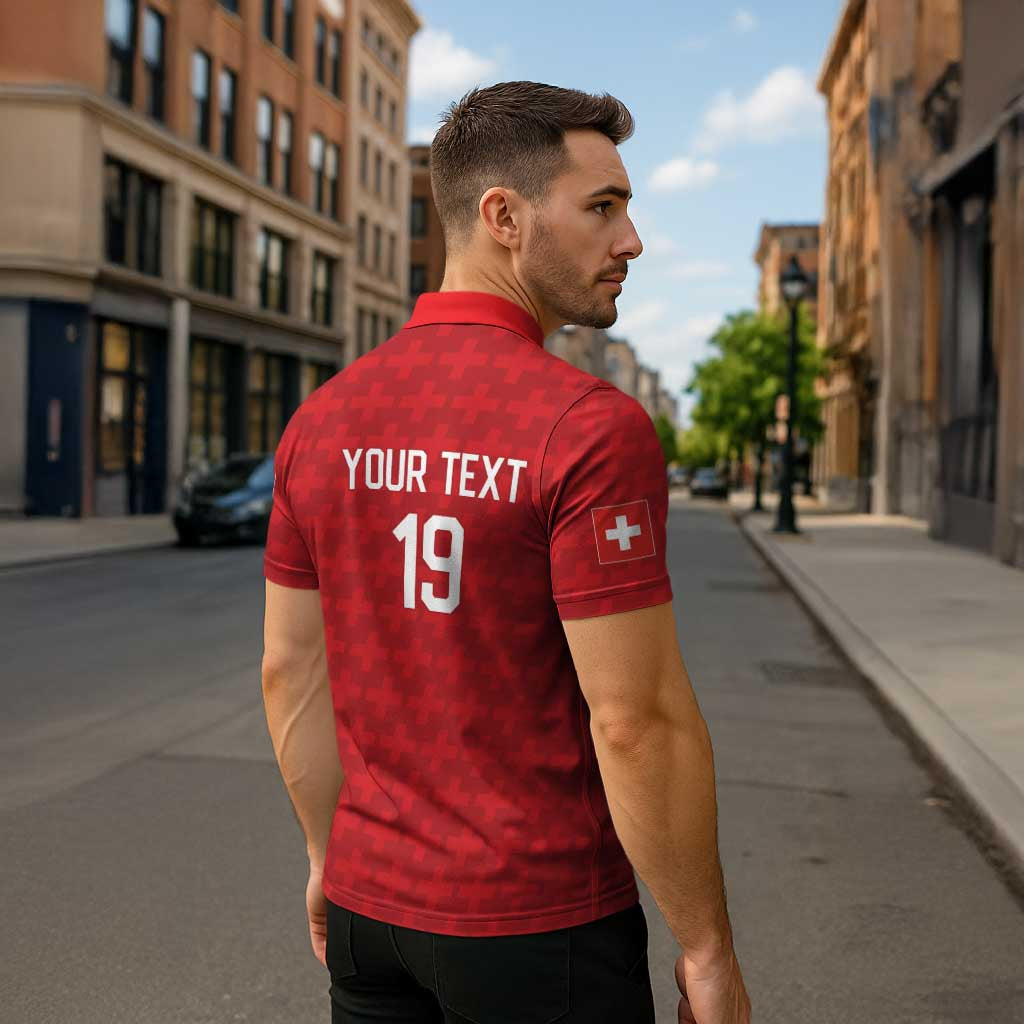 Custom World Football 2026 Switzerland Zipper Polo Shirt Schweiz Hopp Schwiiz - Wonder Print Shop