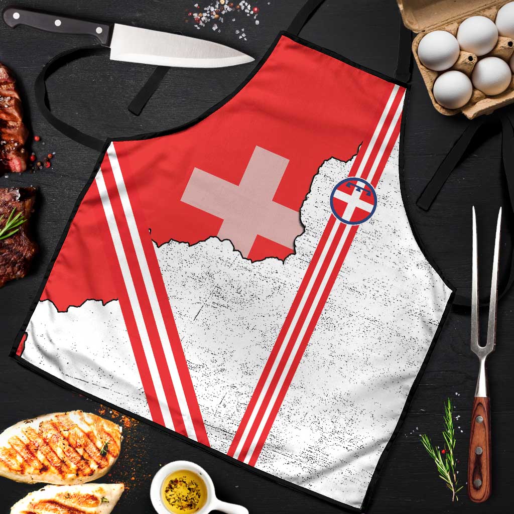 Italy Piedmont Apron Map With Flag Style - Wonder Print Shop