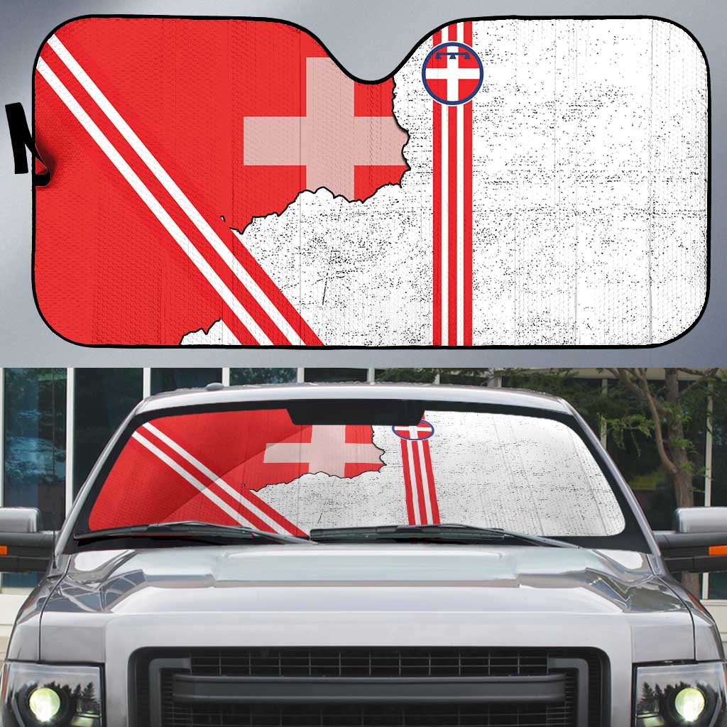 Italy Piedmont Auto Sun Shade Map With Flag Style - Wonder Print Shop