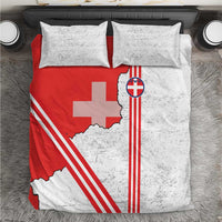 Italy Piedmont Bedding Set Map With Flag Style - Wonder Print Shop